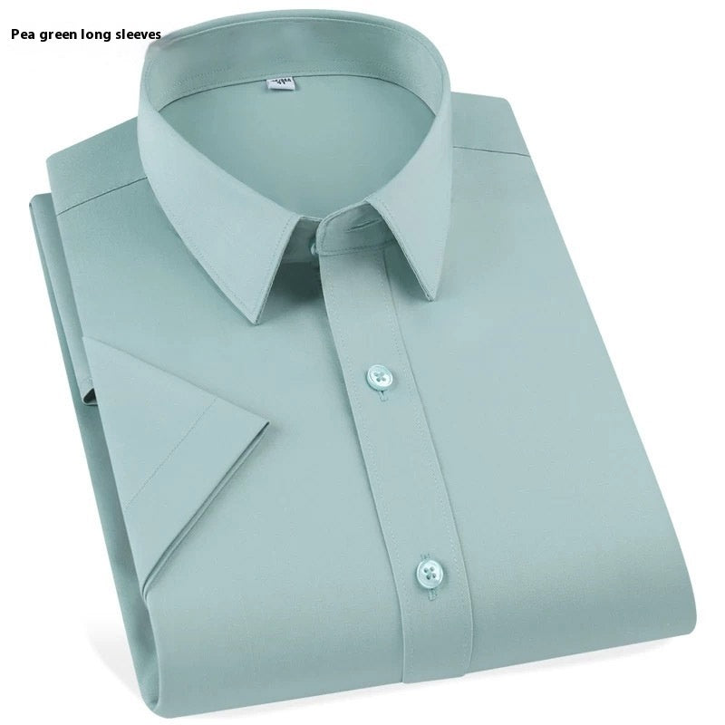 Plus Size Full Elastic Force Shirt Men's Long Sleeve