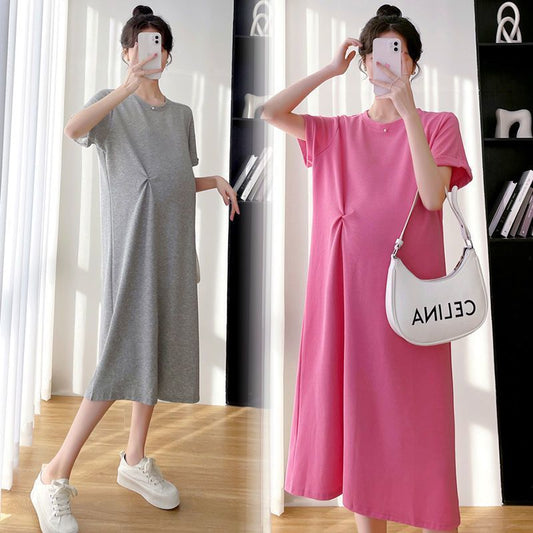 Pregnant Women Dress Summer Clothes Mid-length Skirt