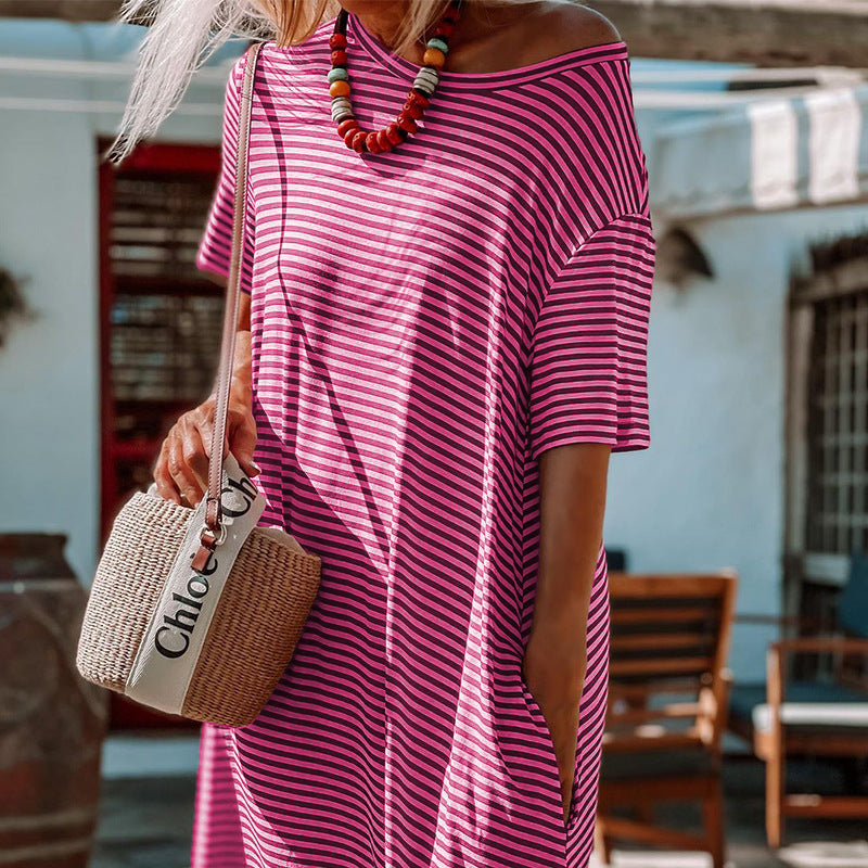 Women's Cotton Pull Frame Mid Dress