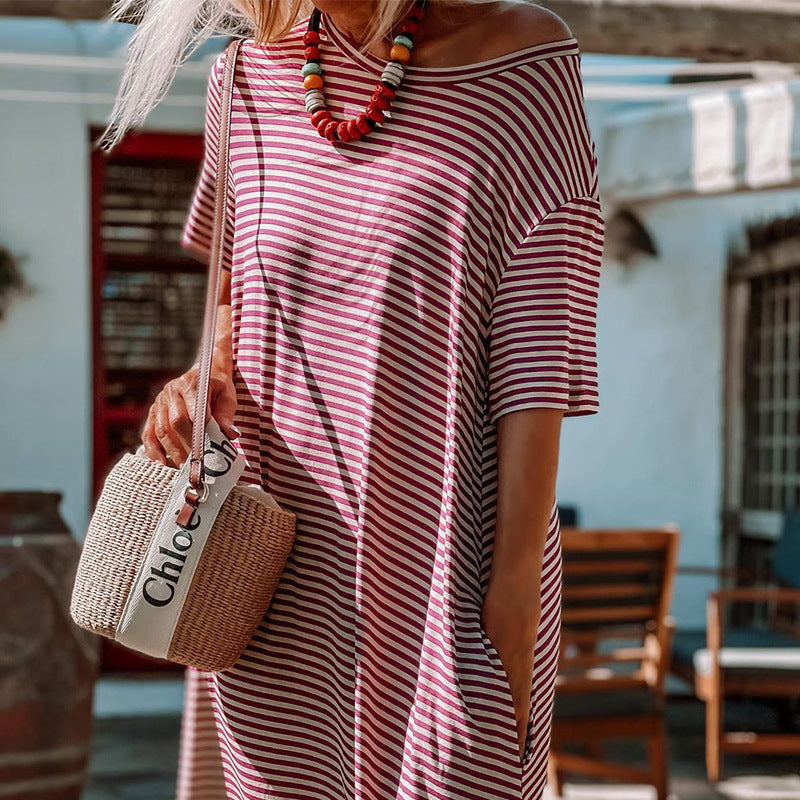 Women's Cotton Pull Frame Mid Dress
